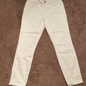 Gently worn white jeans